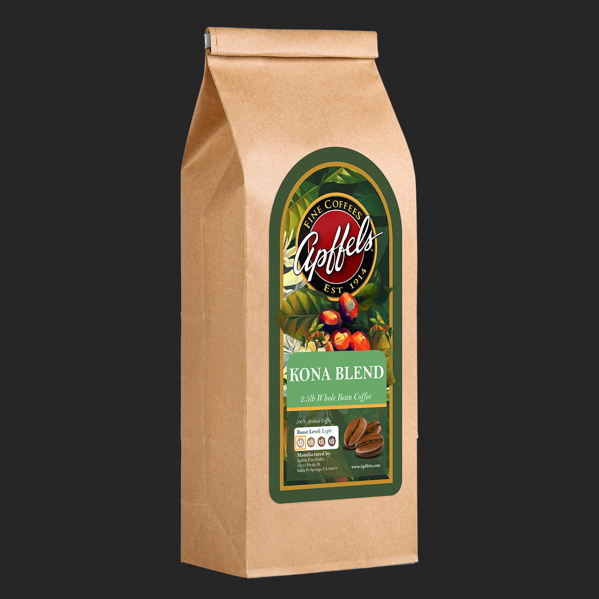 2.5lb Kona Blend Whole Bean – ApffelsStore