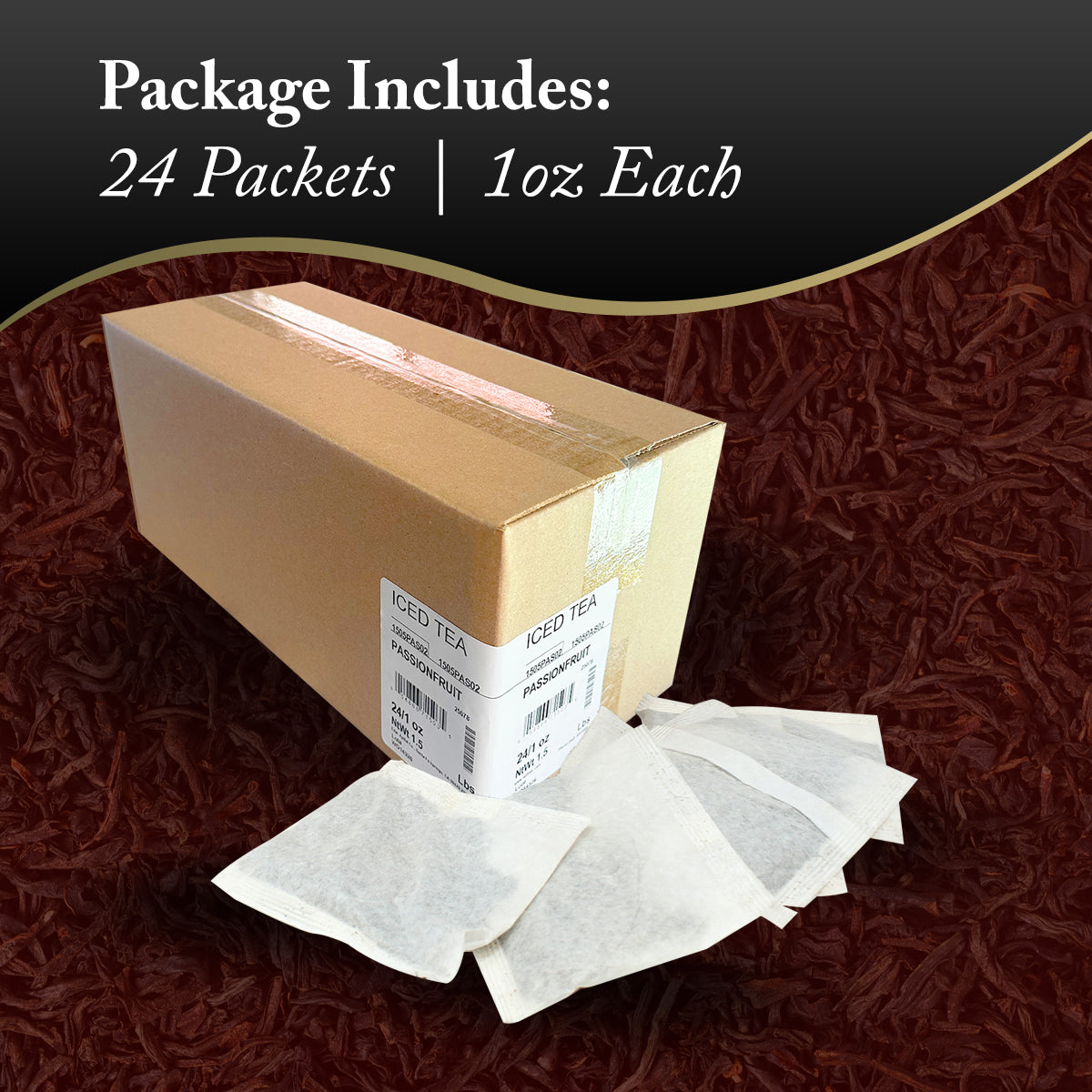 1oz Passion Fruit Iced Tea Bags (24 Packs)